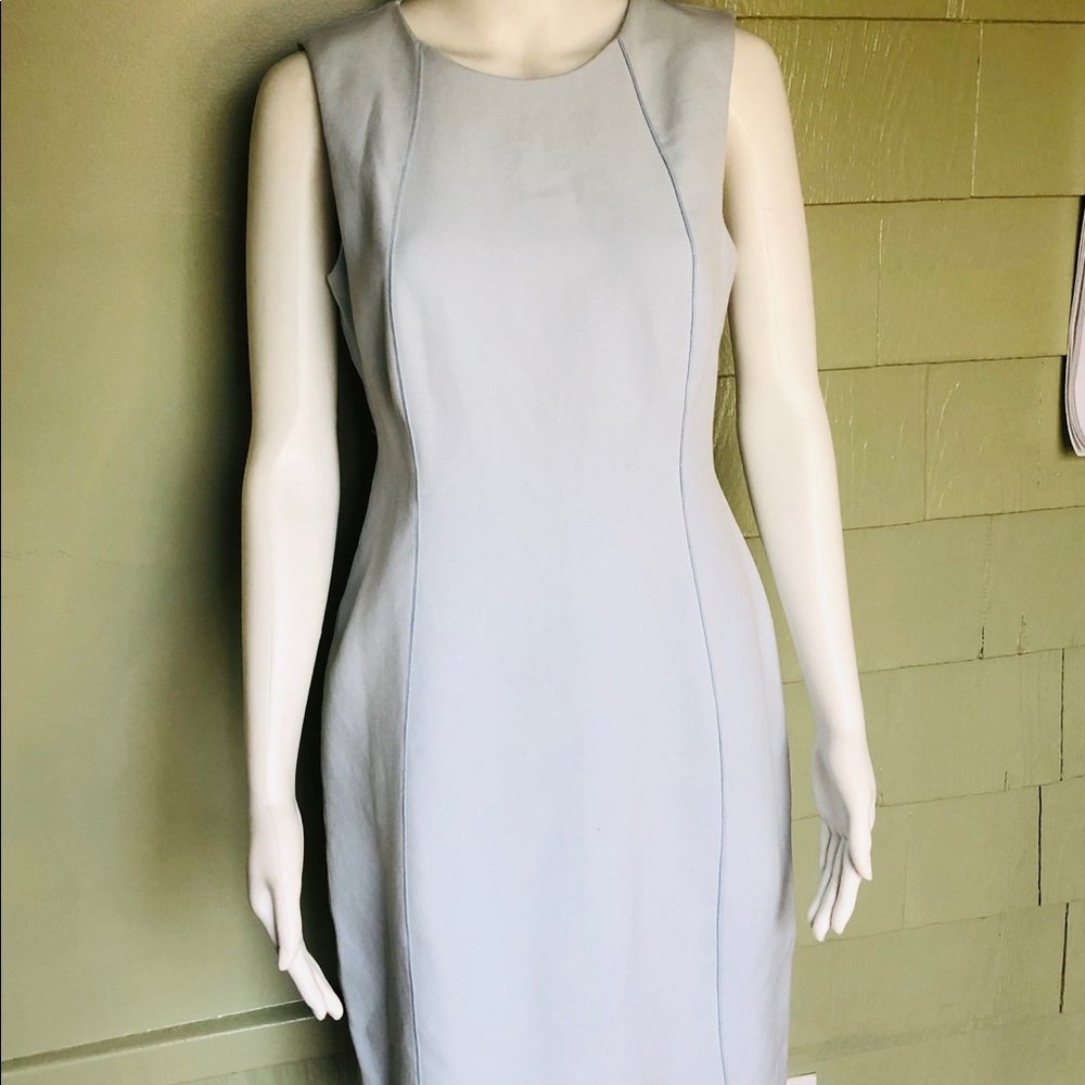 light blue sleeveless dress